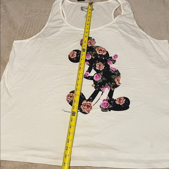 Disney Women's White Tank Top with Floral Print - Picture 7 of 8